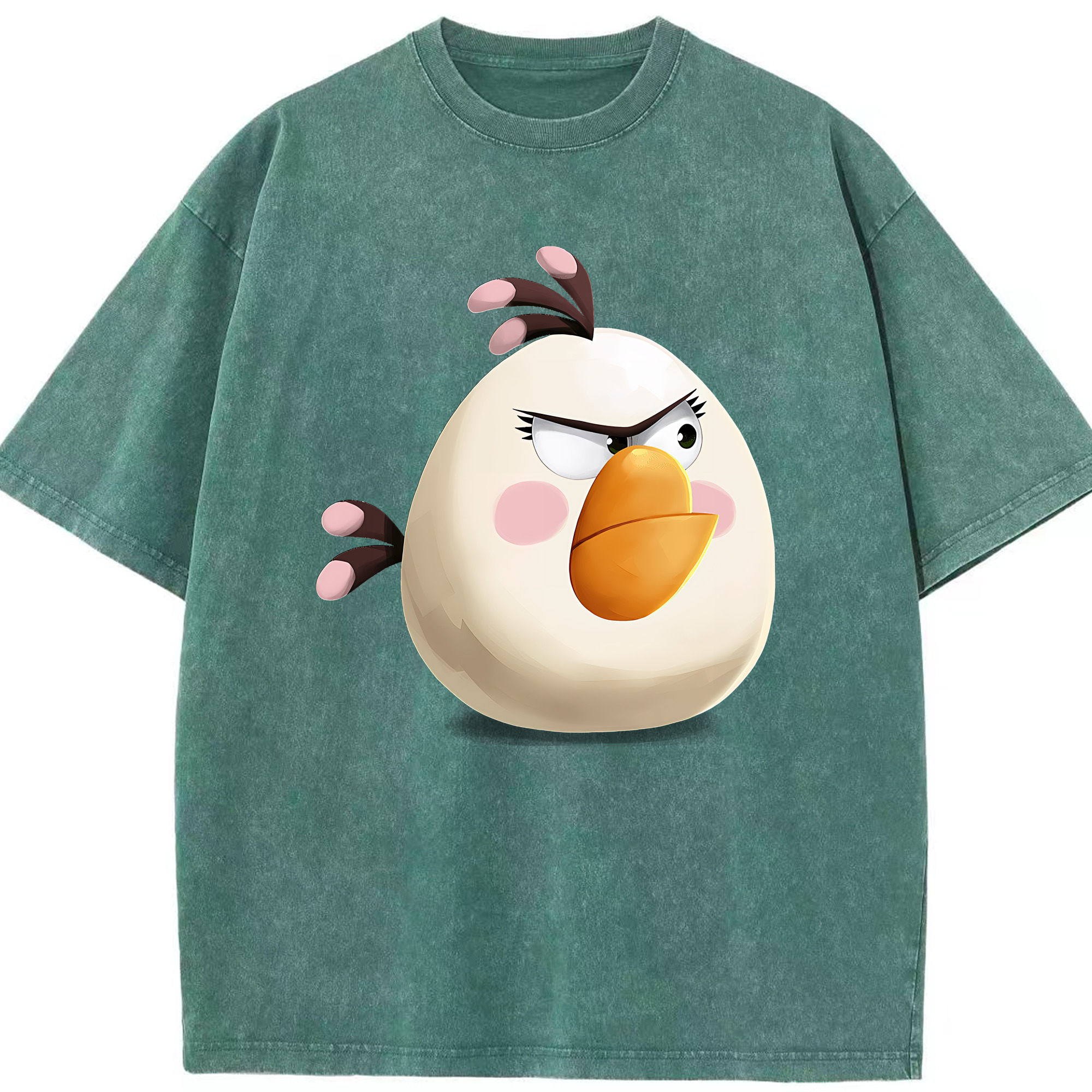 （画像用） Angry Birds アングリーバード 綿100% ヴィンテージ風 半袖Tシャツ（フロントプリント）